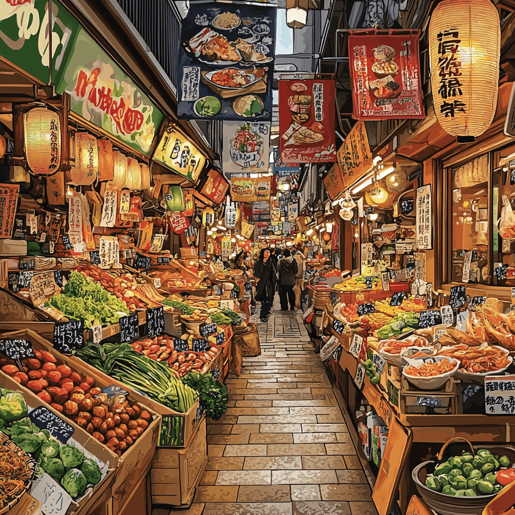 Nishiki Market - Kyoto Numbered Painting Kits