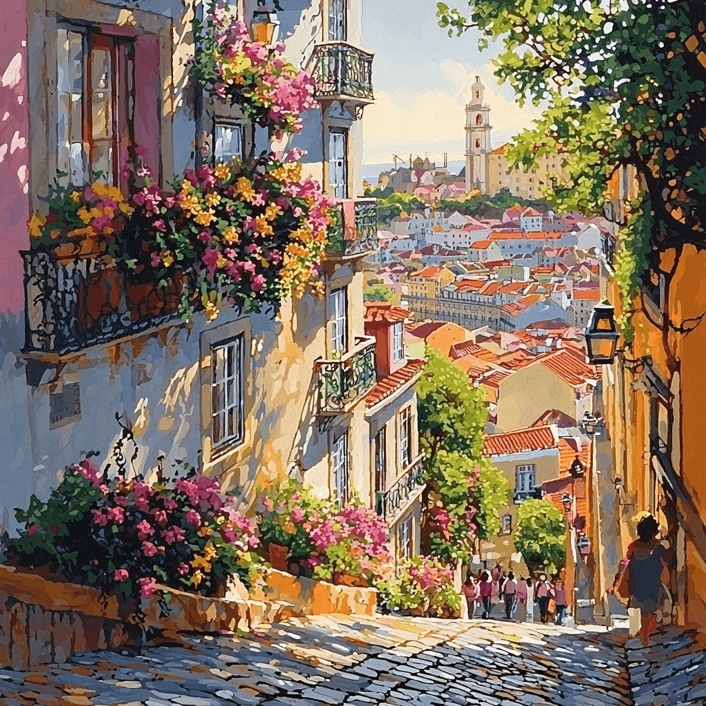 Lisbon's Alfama District Paint By Color