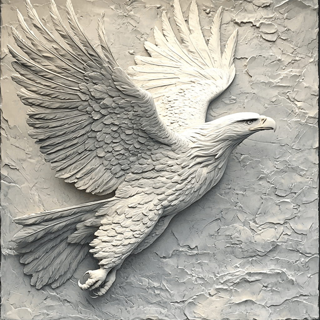 Michelangelo Inspired Eagle In Flight Painting By Numbers Kit