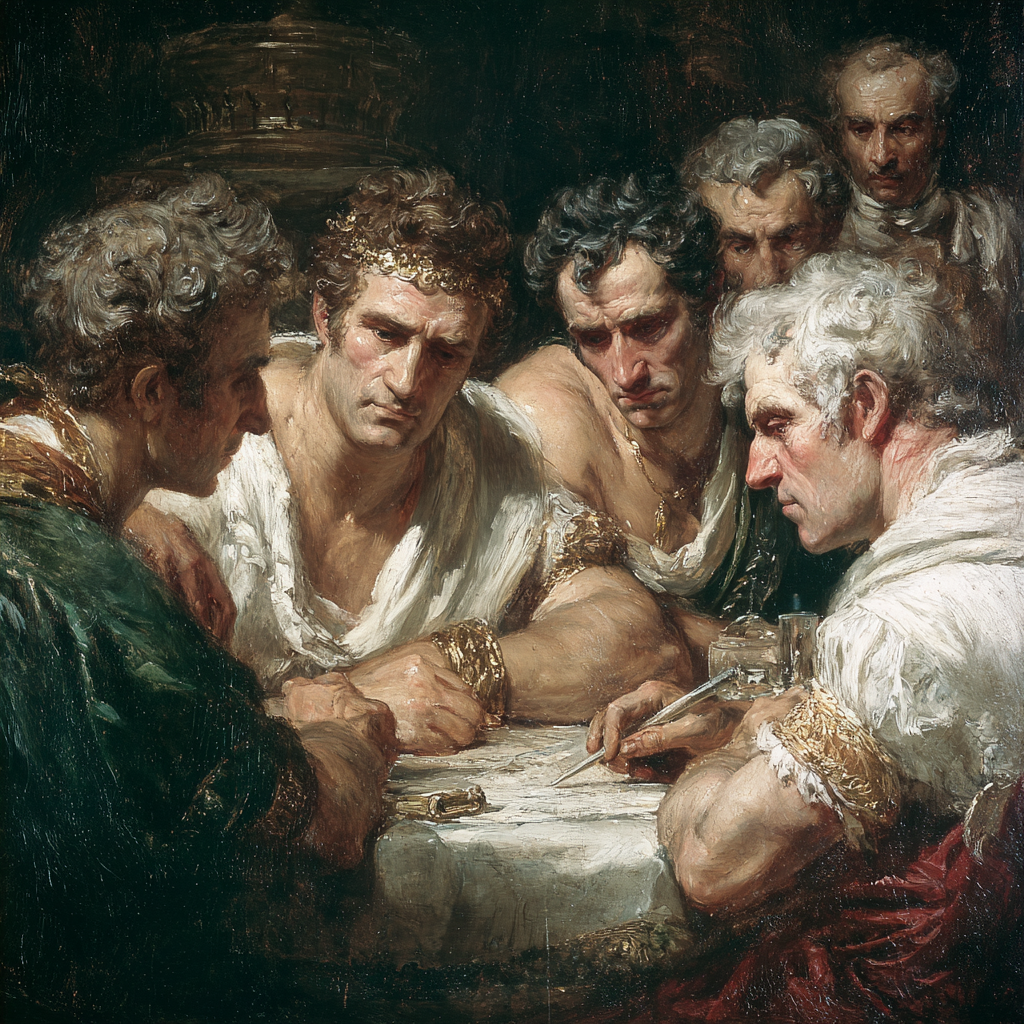 Jacques-Louis David Inspired Historical Meeting Numbered painting kits