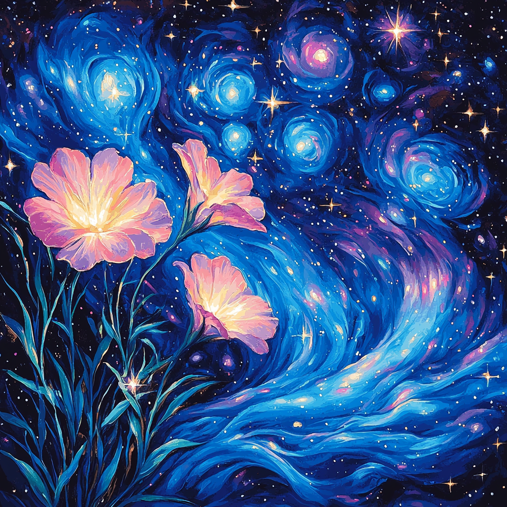 Georgia O'Keeffe Inspired Galaxy Gardens Painting Number Kit