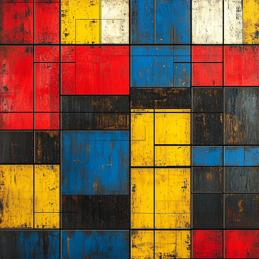 Mondrian Inspired Abstract Urban Rhythm Paint By Number