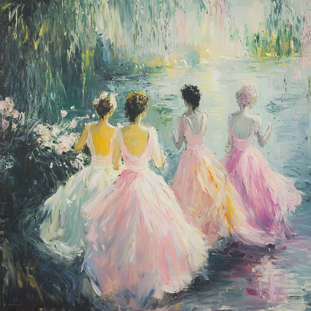 Edgar Degas Inspired Fluid Whispers Painting Number Kit