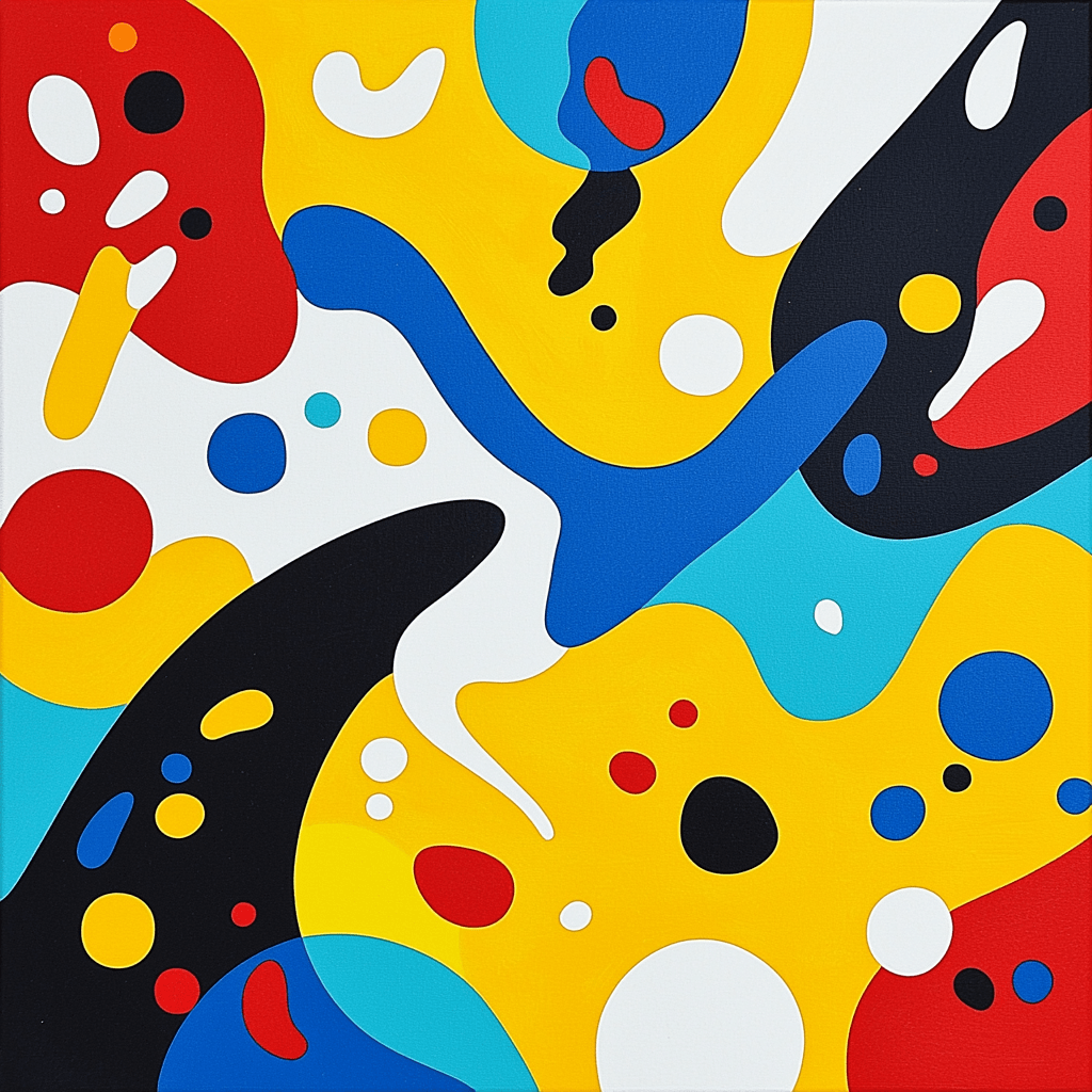 Joan Miró Inspired Organic Whimsy Painting Number Kit