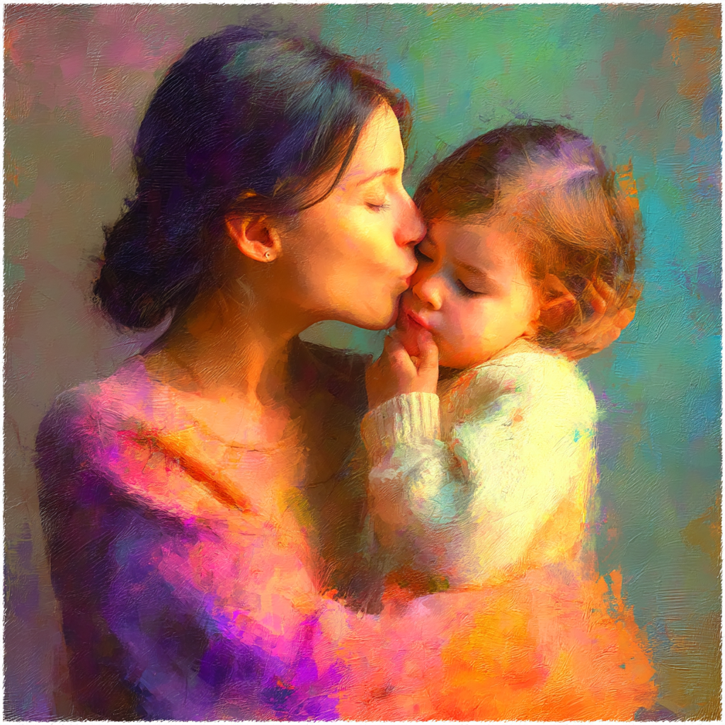 A Mother's Loving Touch Paint By Numbers Art