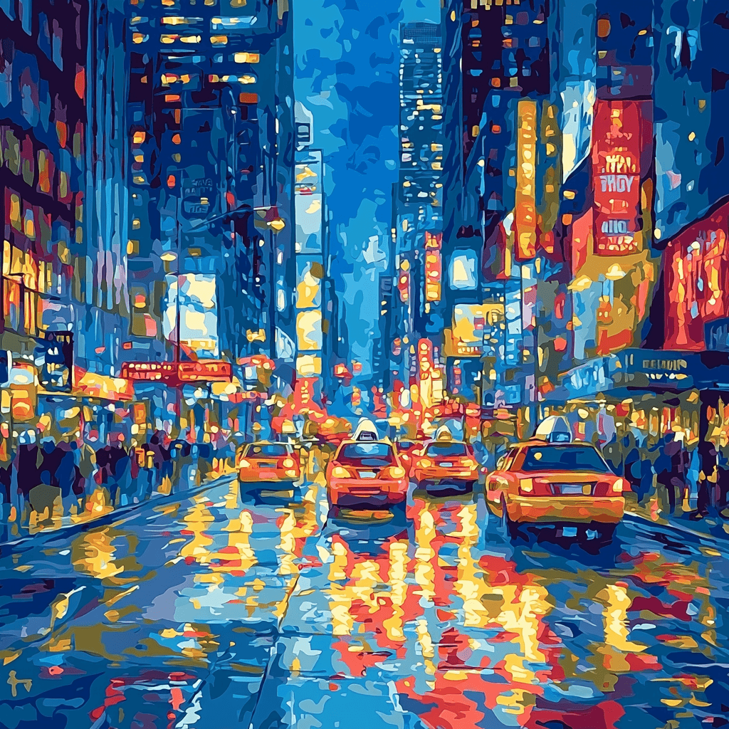 Edward Hopper Inspired City Lights Reverie Paint By Numbers