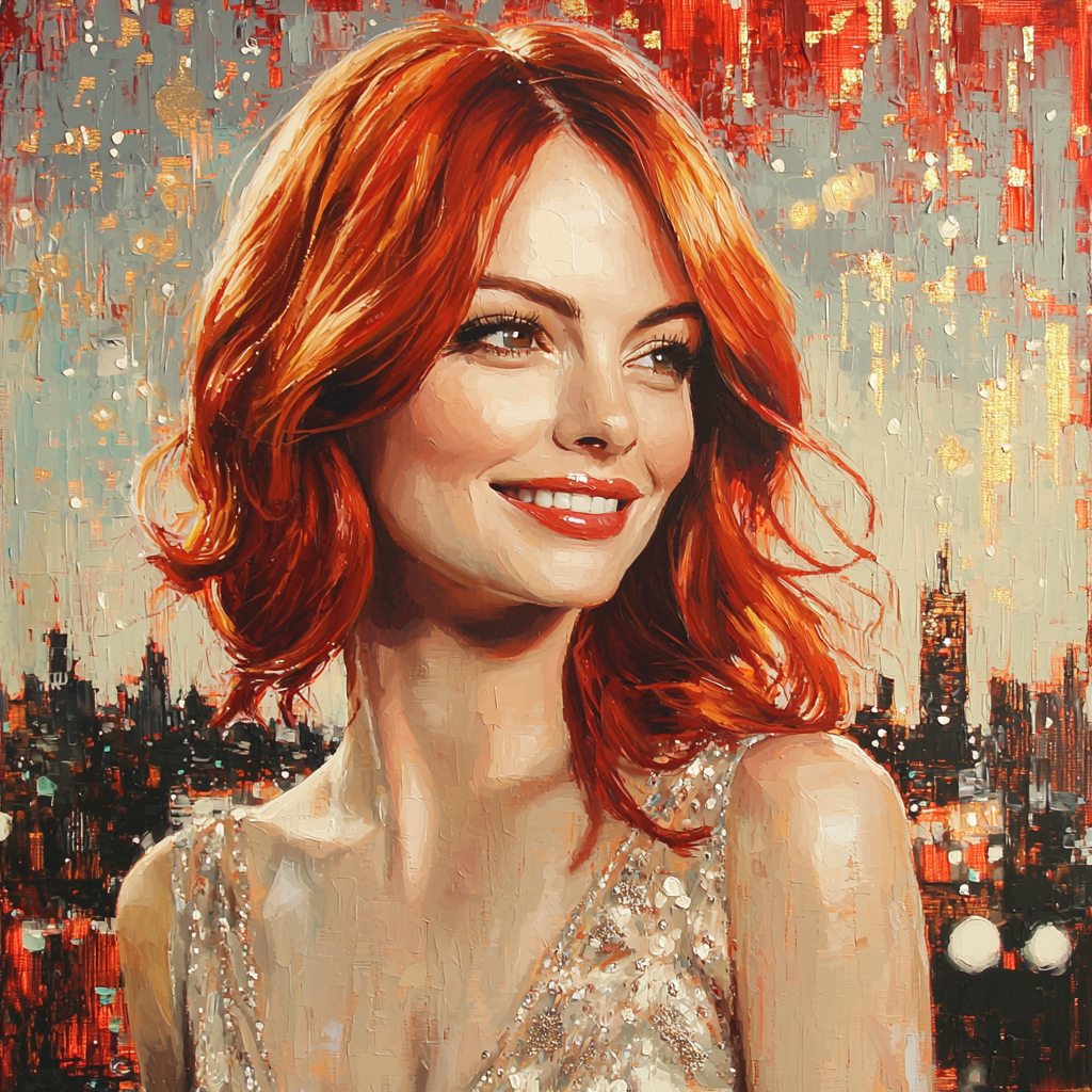 Emma Stone: Enchanting The Silver Screen Paint By Number