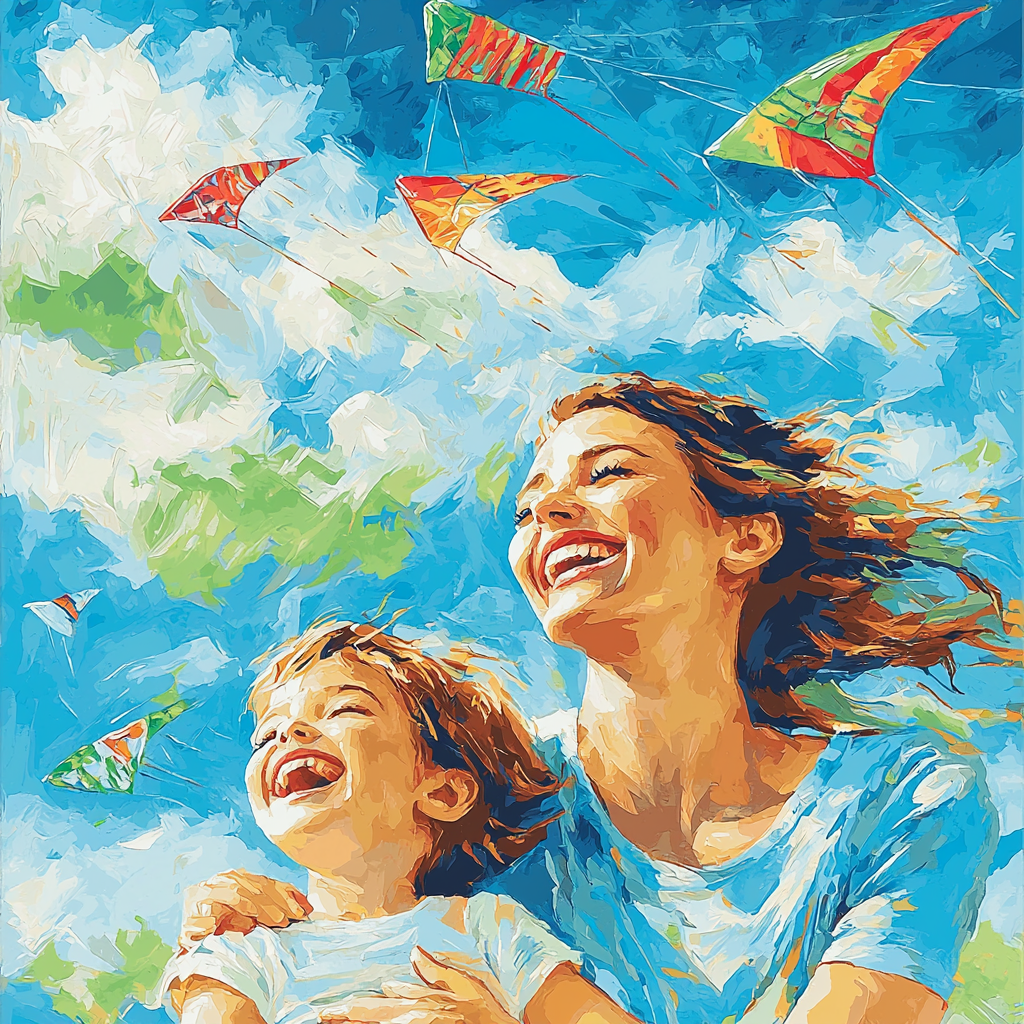 Kite Flying Day Painting By Numbers Kit