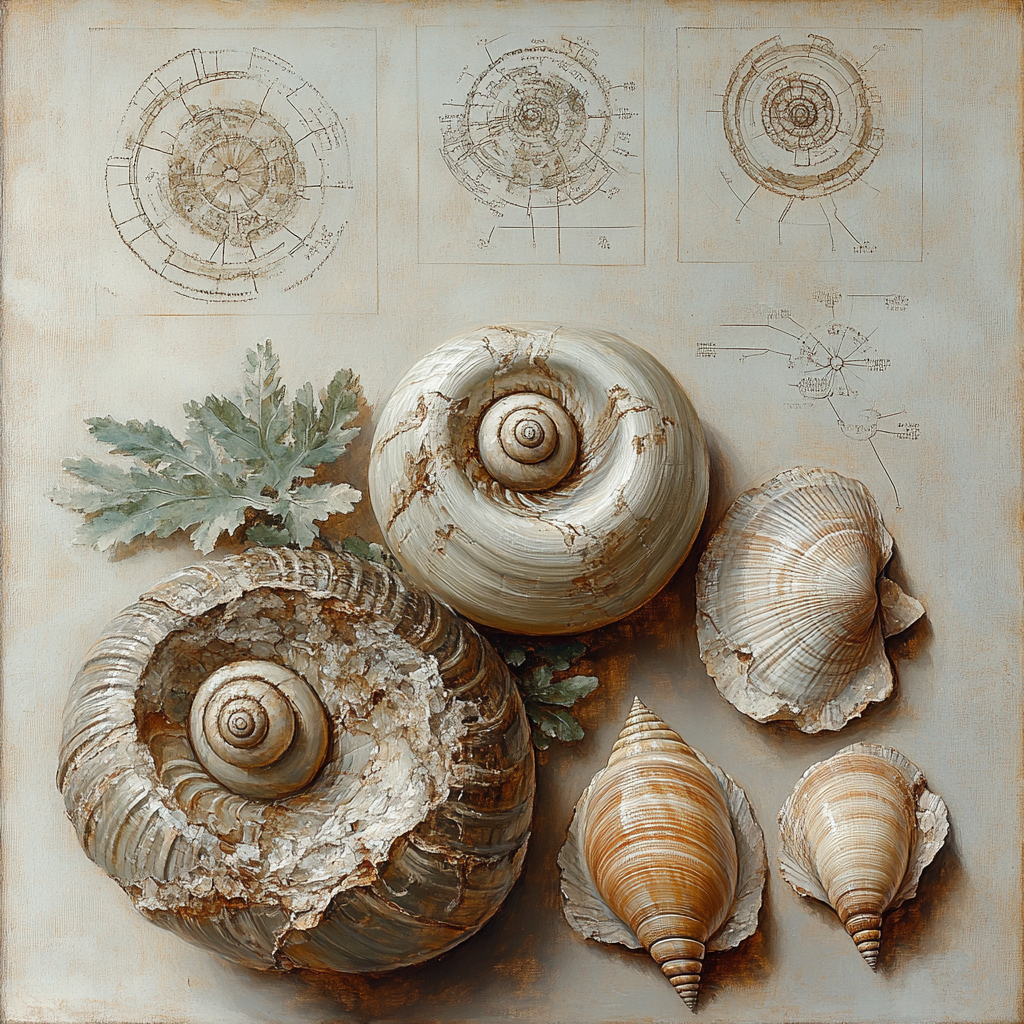 Leonardo Da Vinci Inspired Fossil Constellation Study DIY paint by numbers