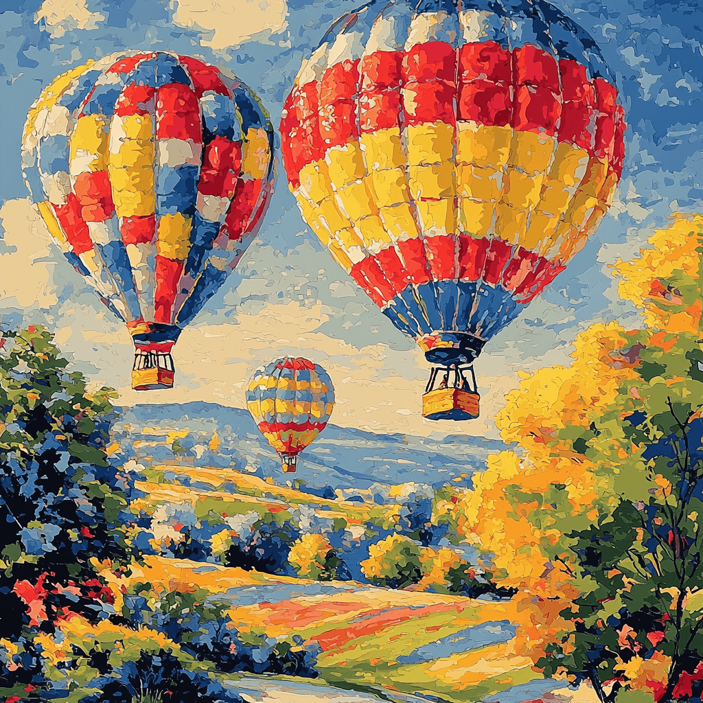 Mary Cassatt Inspired Vintage Balloon Adventure Paint By Numbers