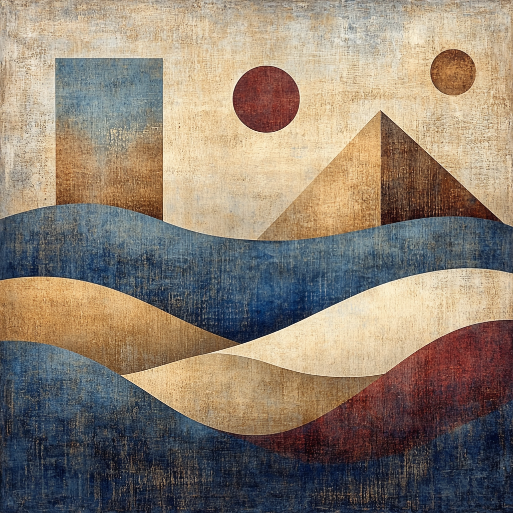 Paul Klee Inspired Desert Dreams paint by color