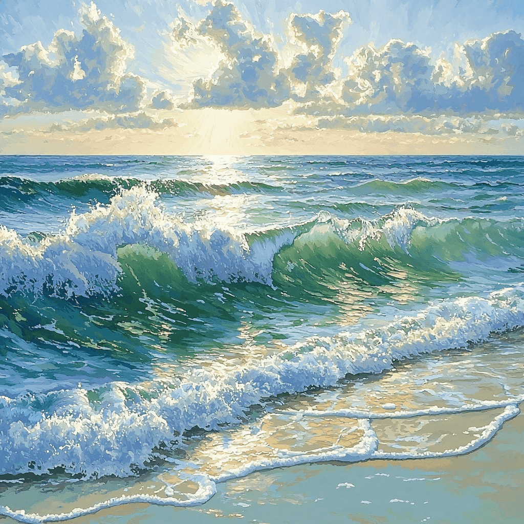 Claude Monet Inspired Ocean Dreams Numbered Painting Kits