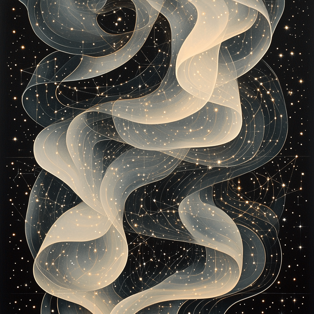 M.C. Escher Inspired Tessellated Nebula Paint by numbers art