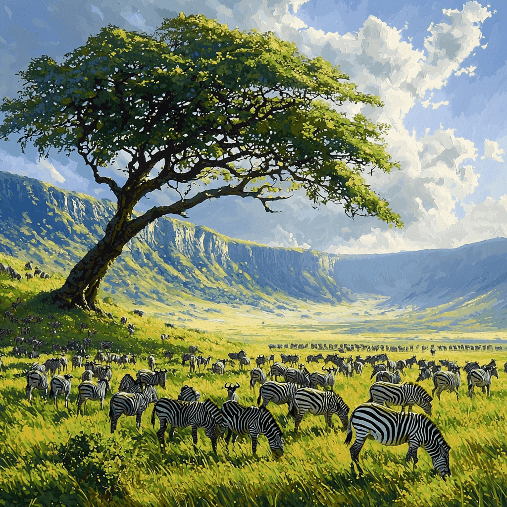 Ngorongoro Crater - Arusha Region, Tanzania DIY Paint By Numbers