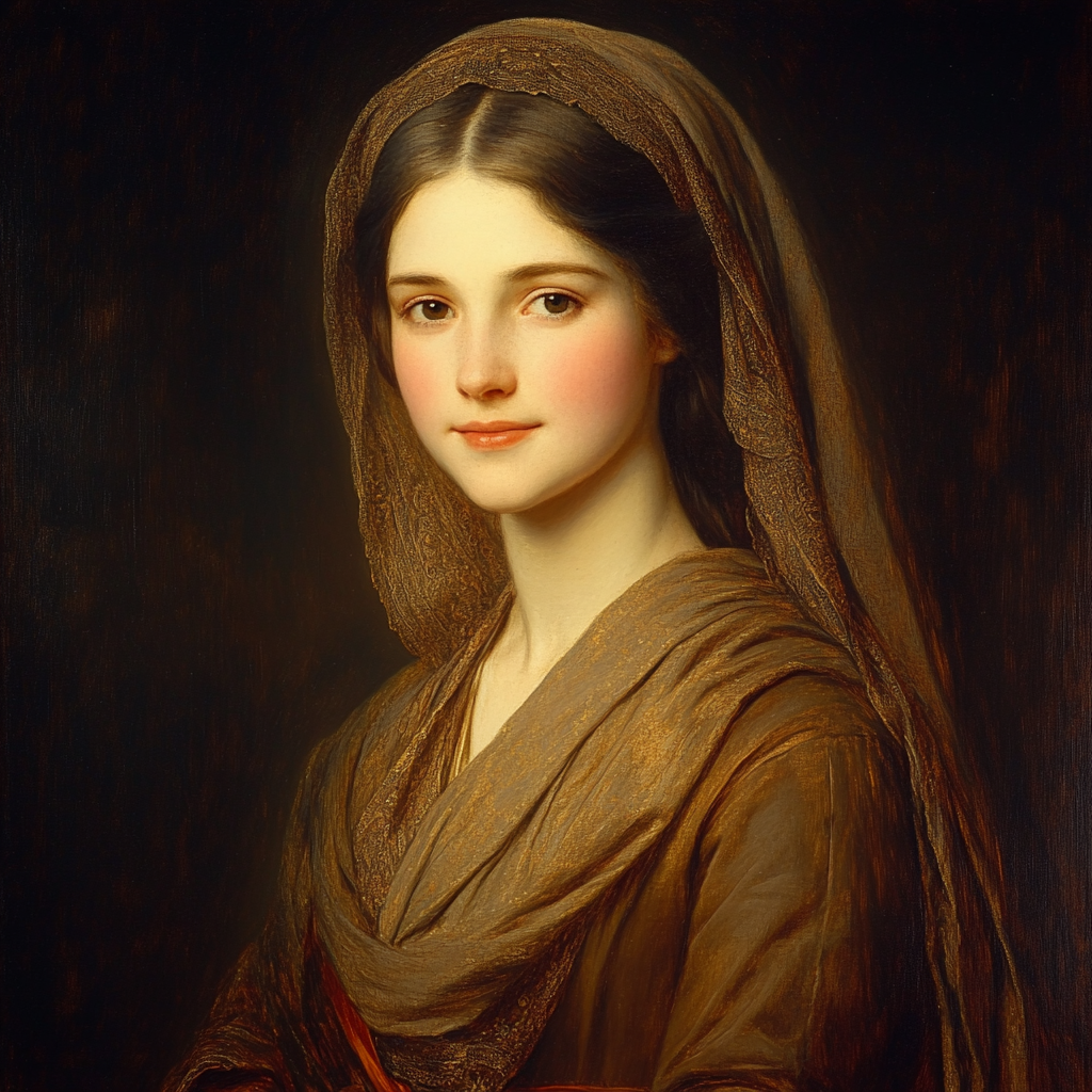 Rembrandt Inspired Portrait Of An Elegant Woman paint by number