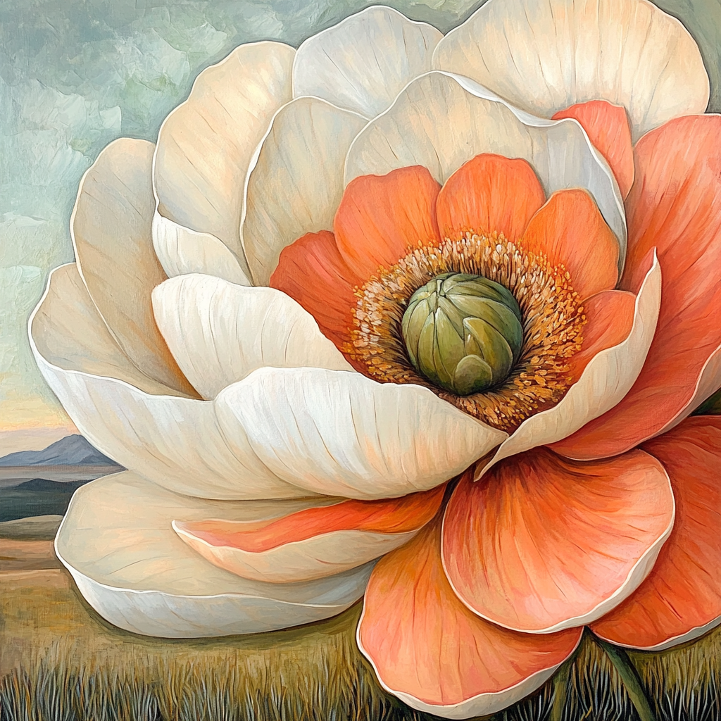 Georgia OKeeffe Inspired Desert Flowers paint by numbers