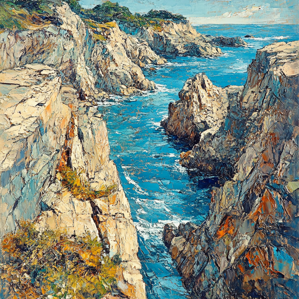 Arthur Lismer Inspired McGregor Bay Rocky Channel paint by color