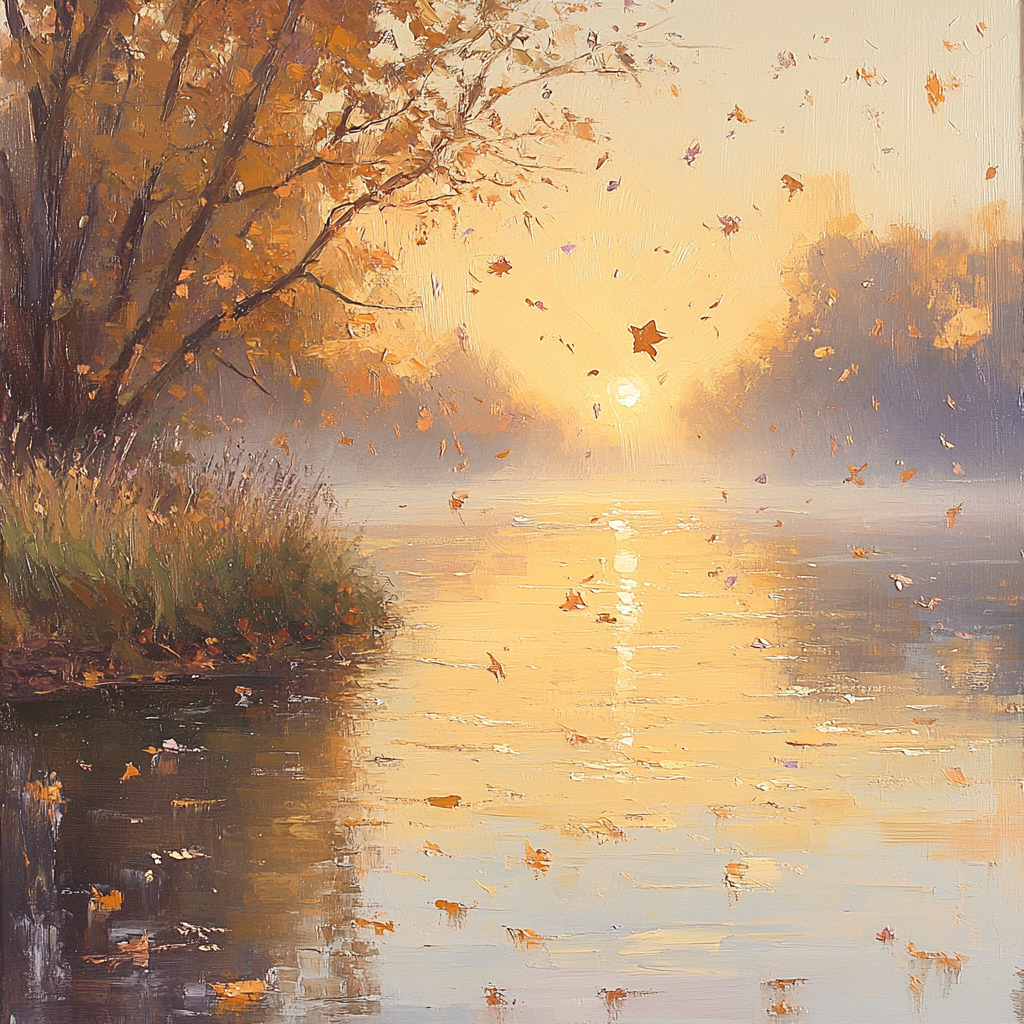 Monet Inspired Autumn Riverbank DIY paint by numbers