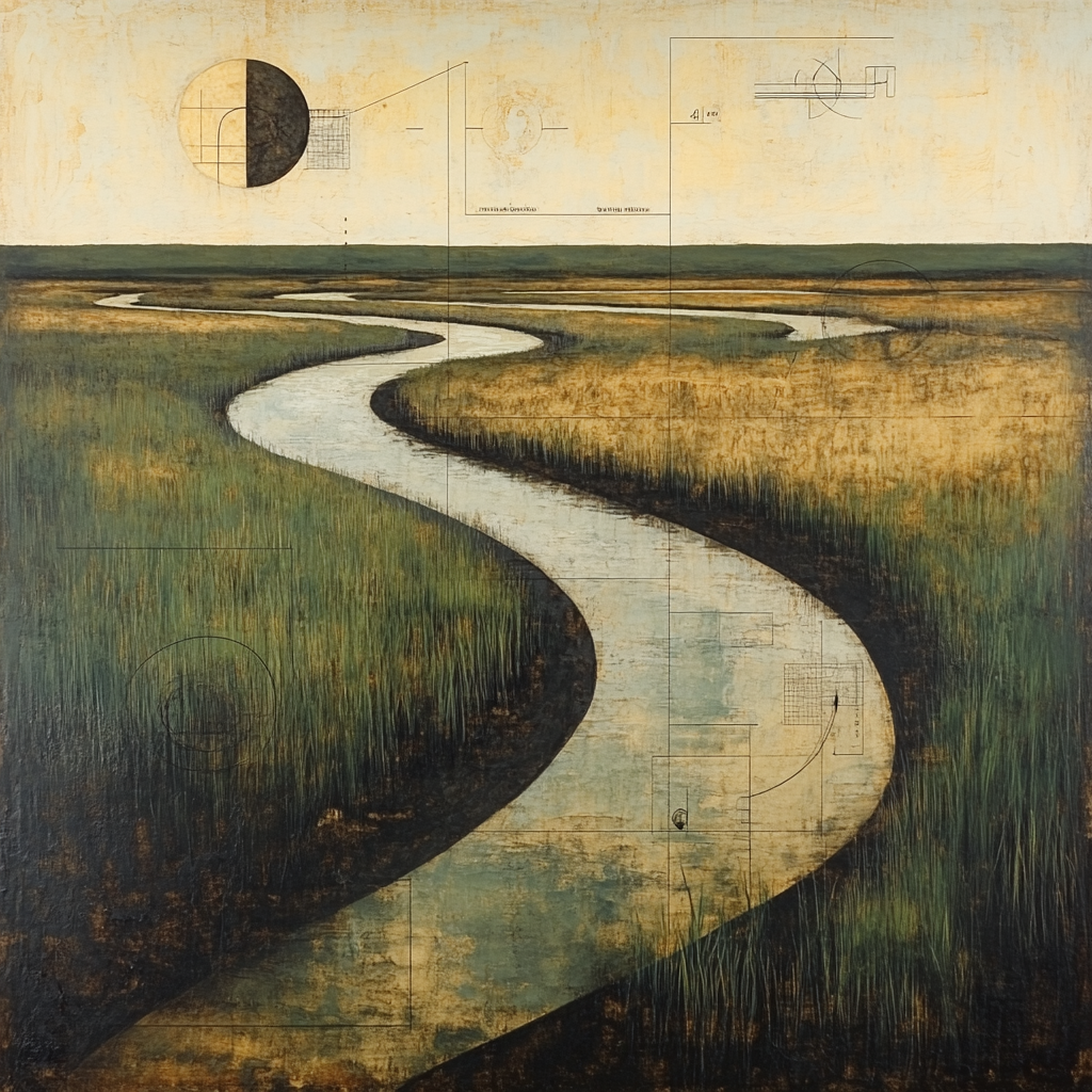 Leonardo Da Vinci Inspired Riverine Orbital Study Paint by numbers art