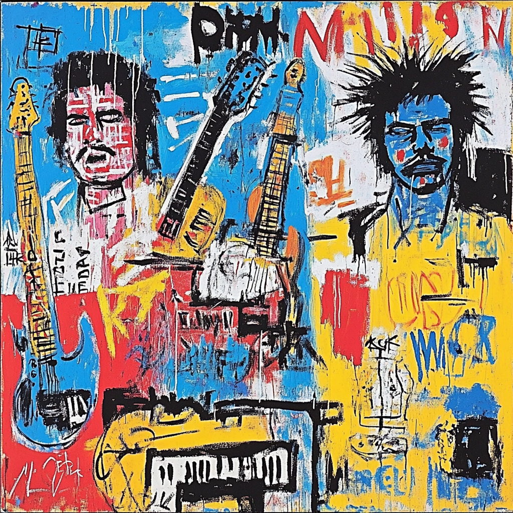 Jean Michel Basquiat Inspired Urban Music Street Art Paint by numbers kits
