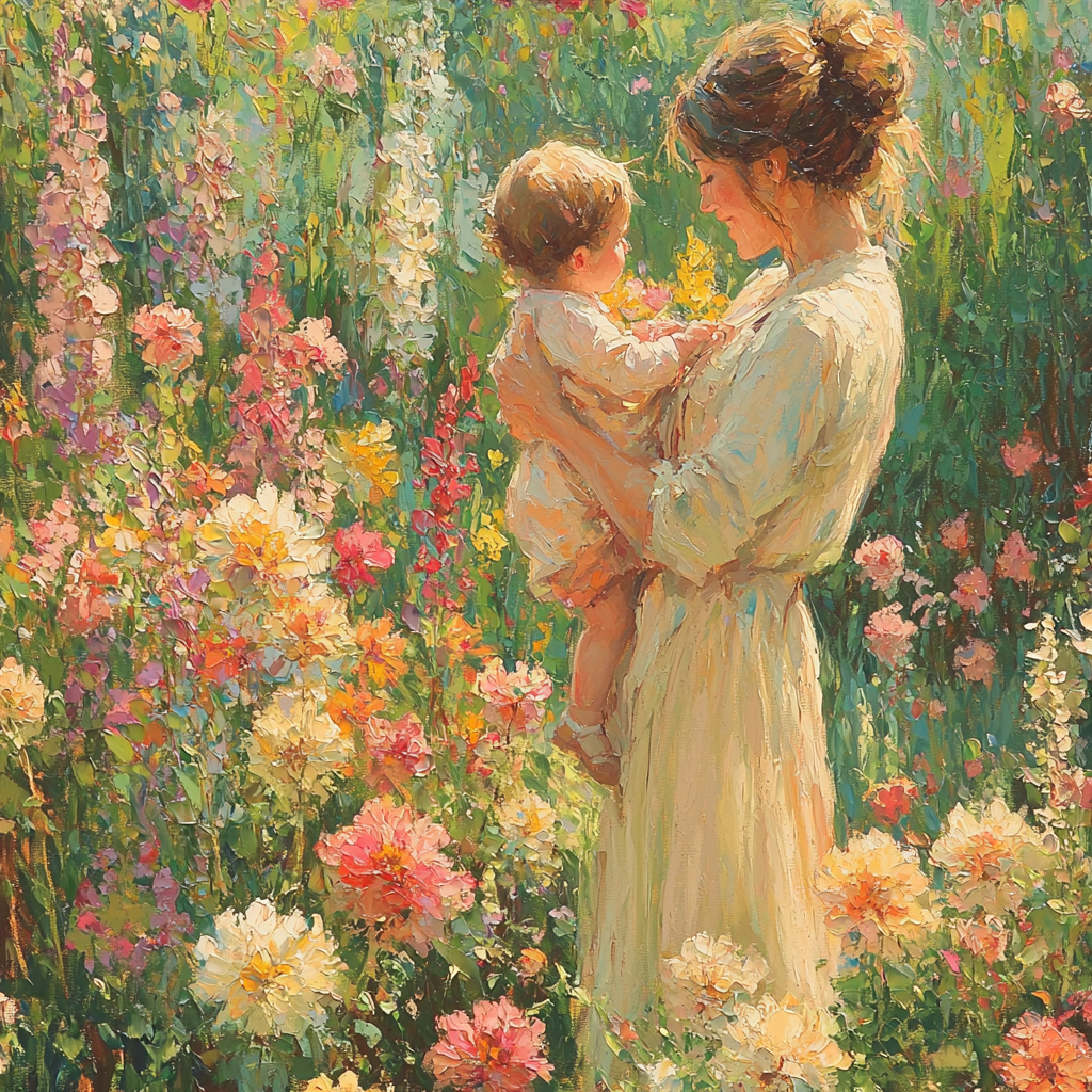 A Mother's Love In Bloom Paint By Color