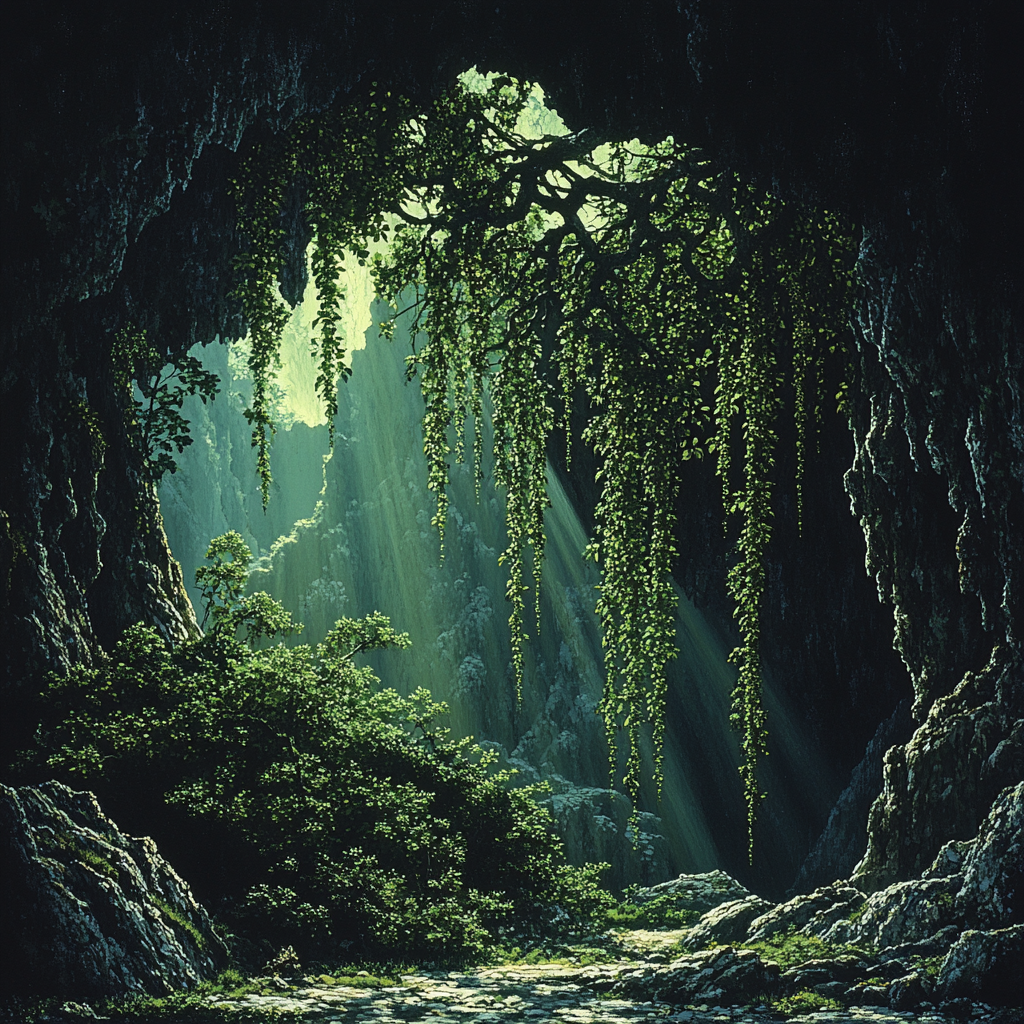 Michelangelo Inspired Verdant Caverns DIY paint by numbers