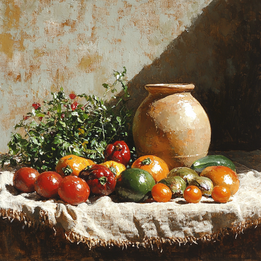 Diego Velázquez Inspired Market Vegetables Study DIY paint by numbers