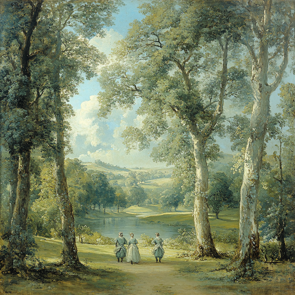 Thomas Gainsborough Inspired Elegant Park DIY paint by numbers
