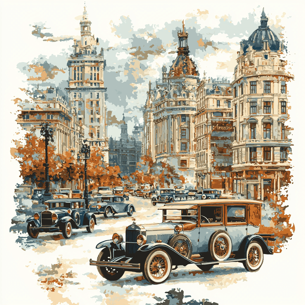 Norman Rockwell Inspired Vintage Wheels Paint By Color