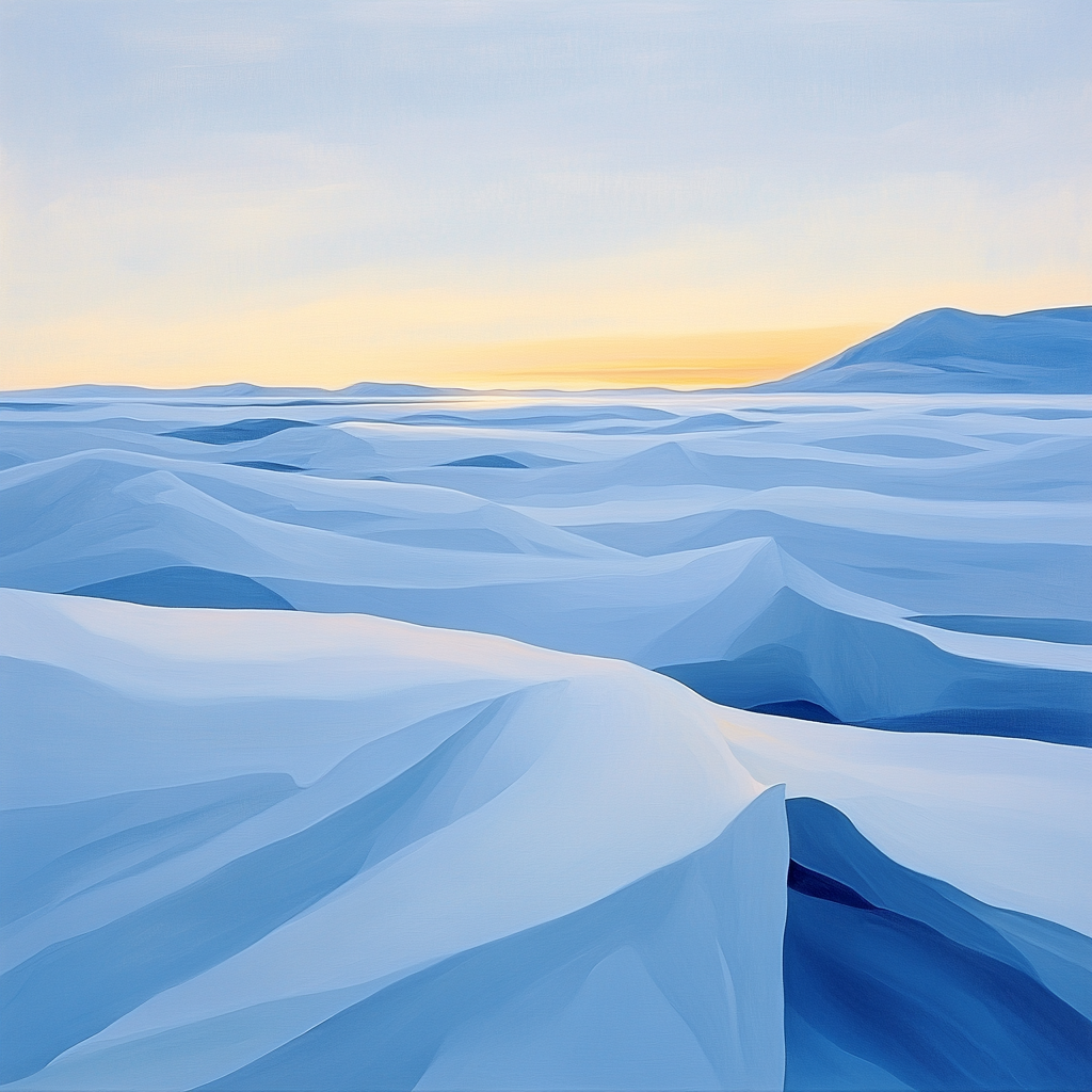 Lawren Harris Inspired Majestic Northern Icefields paint by color