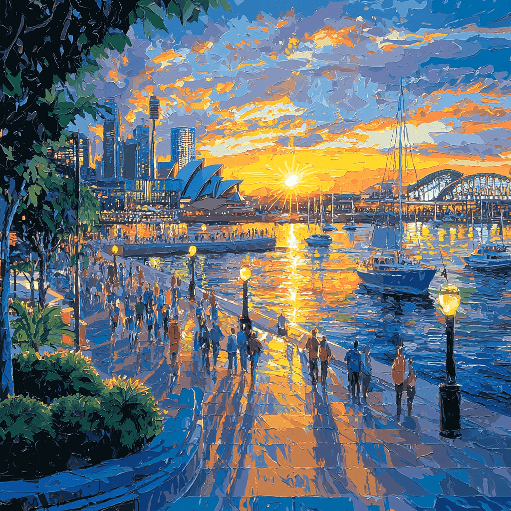 Darling Harbour - Sydney, Australia DIY Paint By Numbers