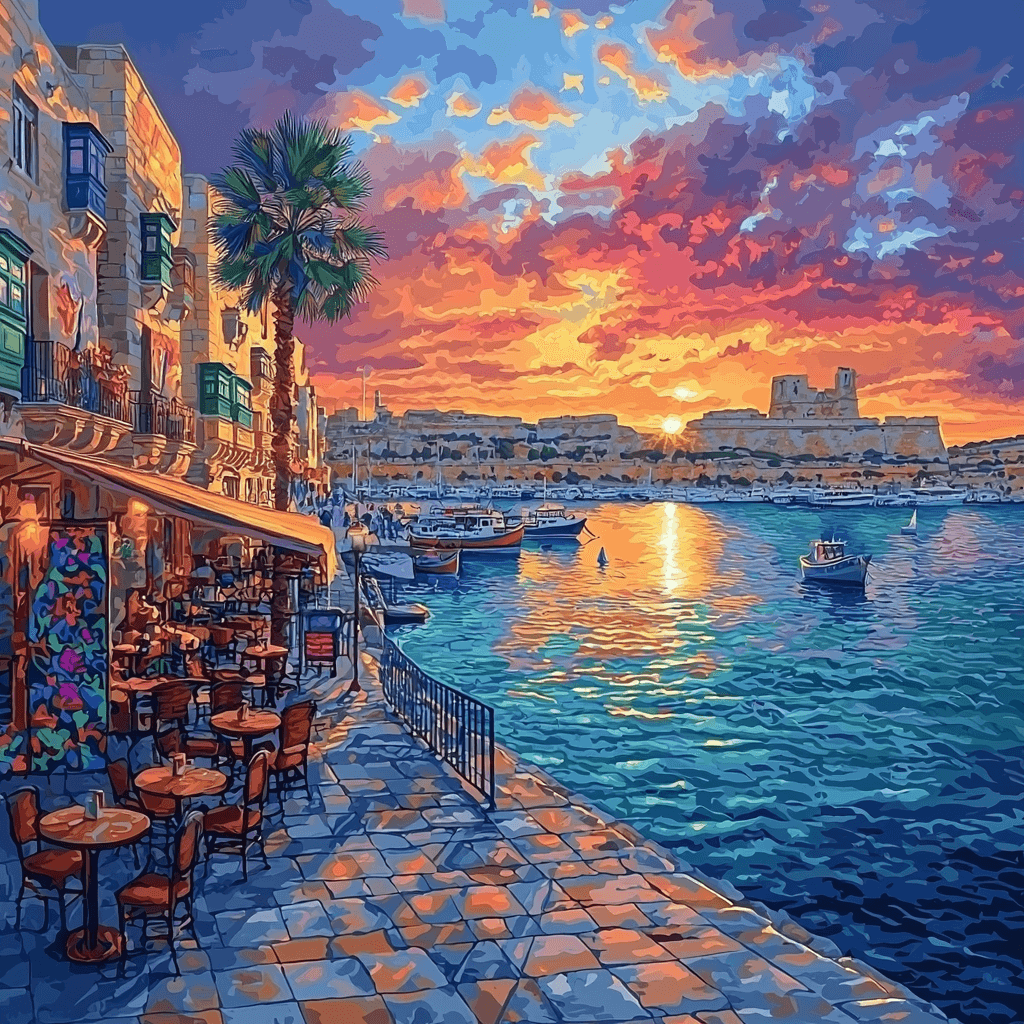 Kalkara Waterfront Paint By Number