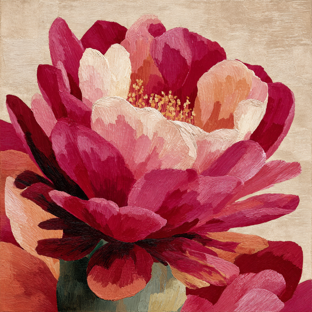Georgia OKeeffe Inspired Desert Bloom Number painting