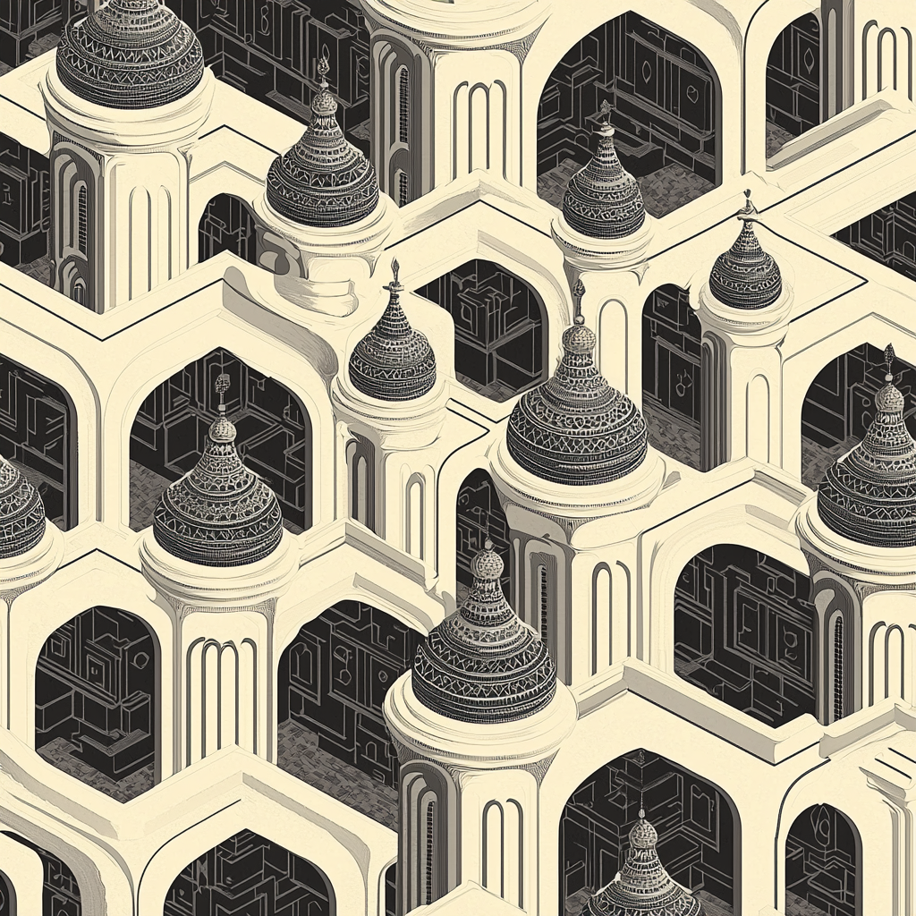 M.C. Escher Inspired Veils Of Infinity Paint By Color