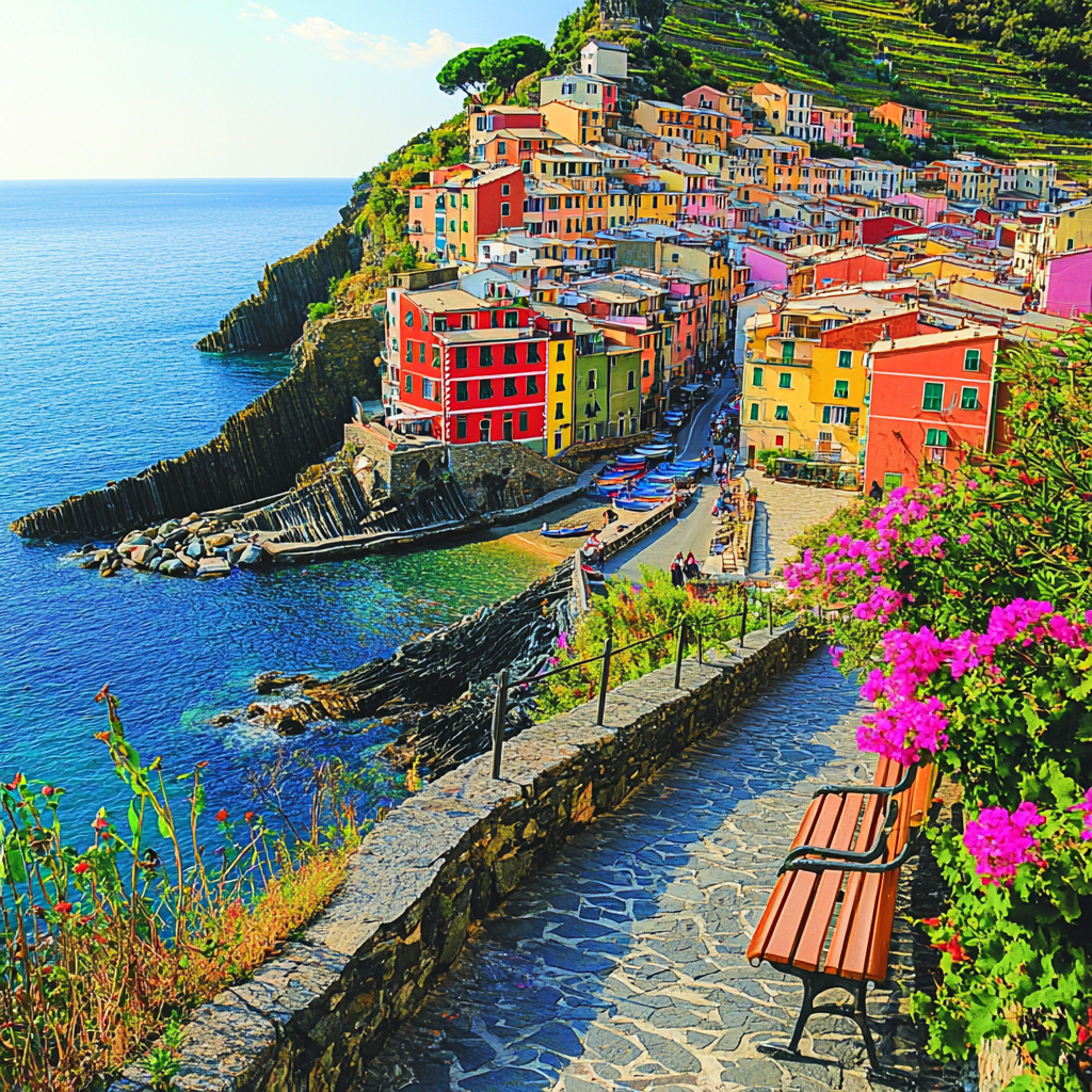 Hiking In Cinque Terre Numbered Painting Kits