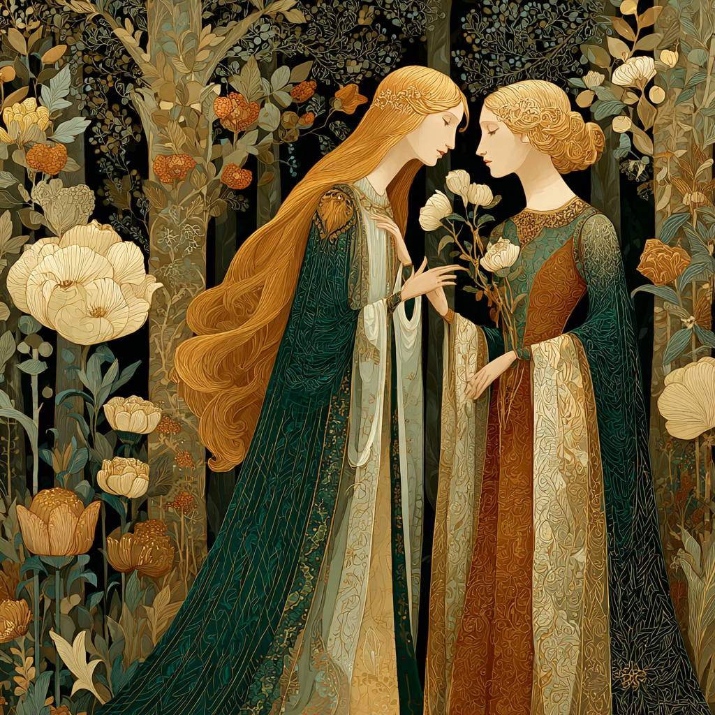 Edward Burne-Jones Inspired Mythic Forest Numbered painting kits