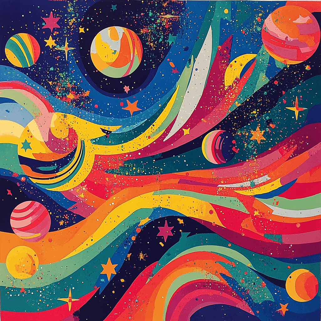 Wassily Kandinsky Inspired Galactic Dance Of Colors Paint By Number