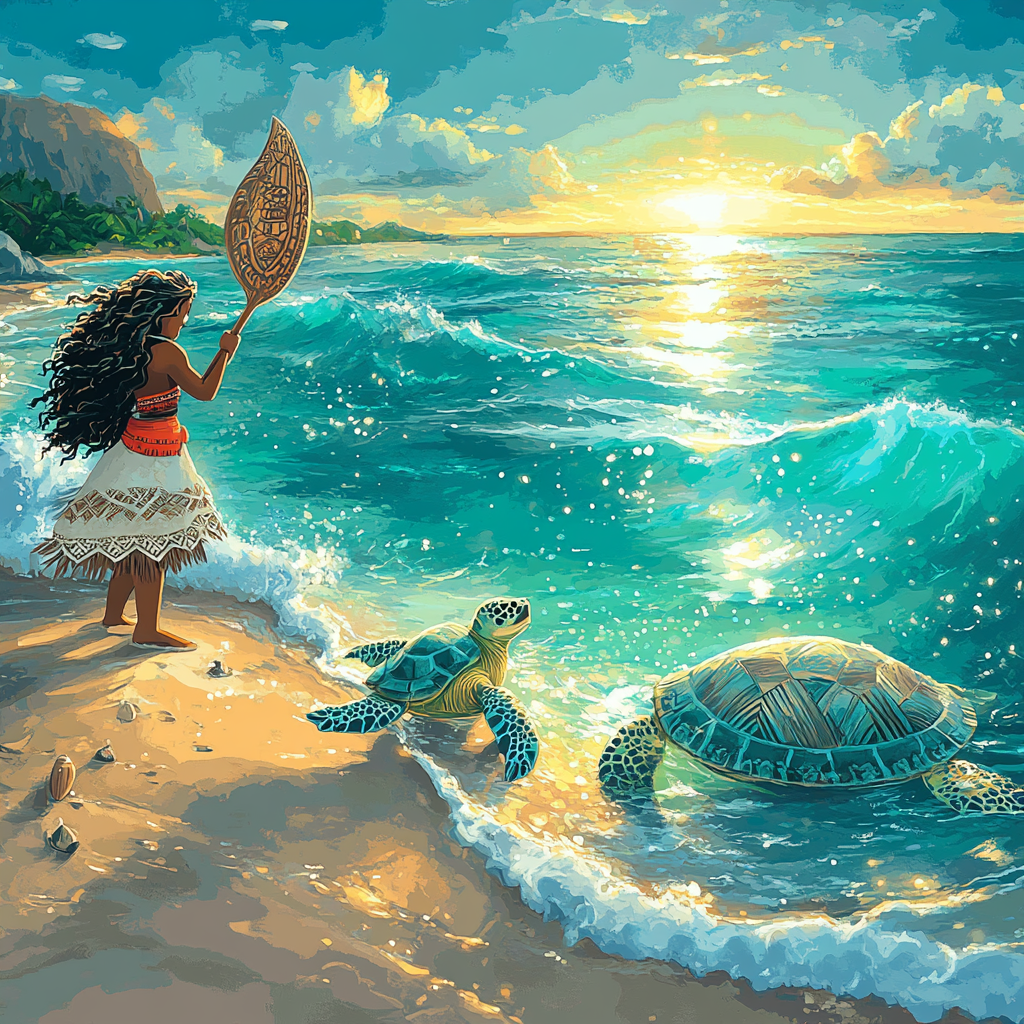 Moana Ocean Path Painting by numbers kit