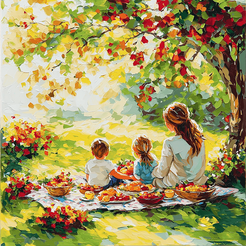 A Heartfelt Picnic Painting Number Kit
