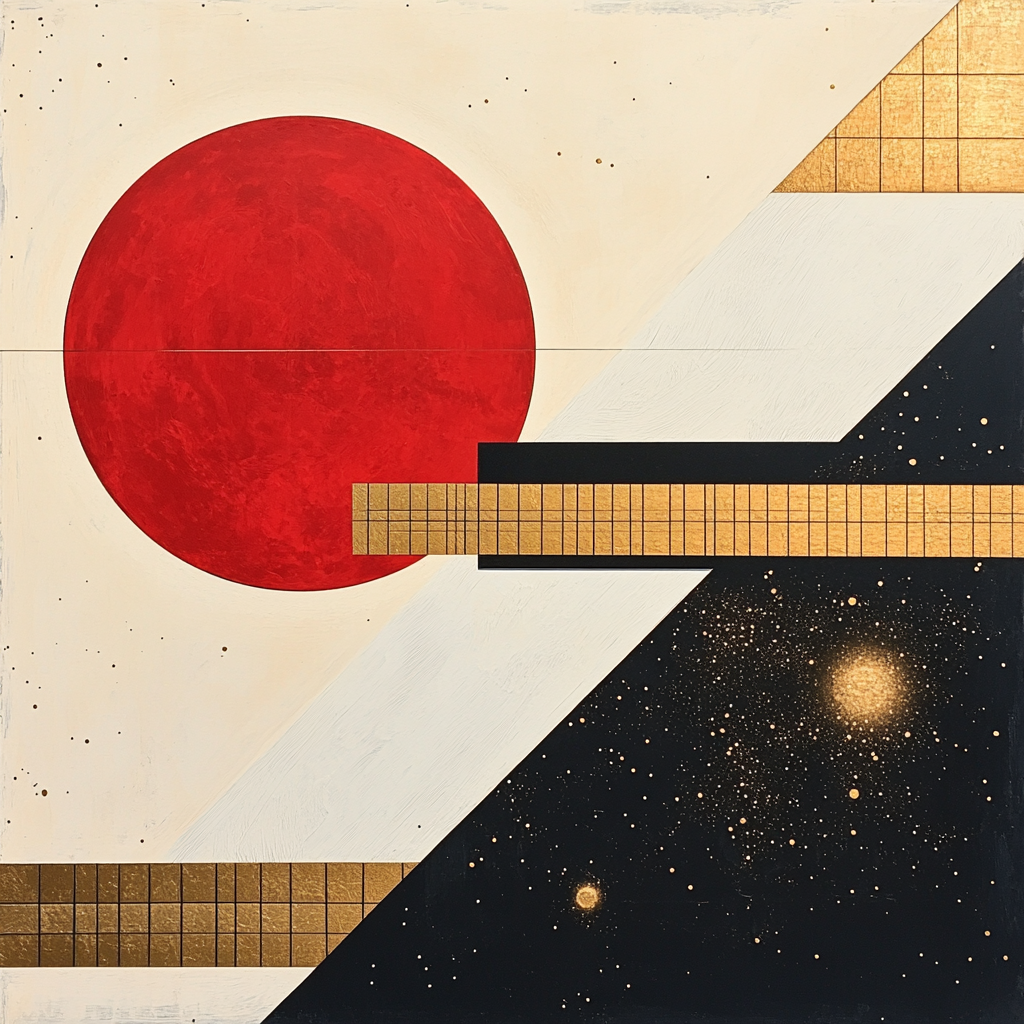 Kazimir Malevich Inspired Structural Orbit paint by number