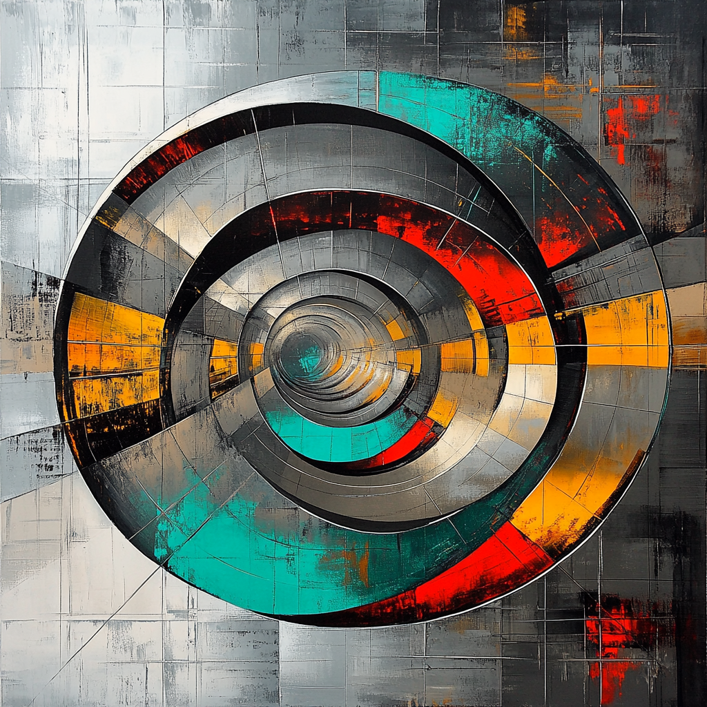 Boccioni Inspired Futuristic City paint by number