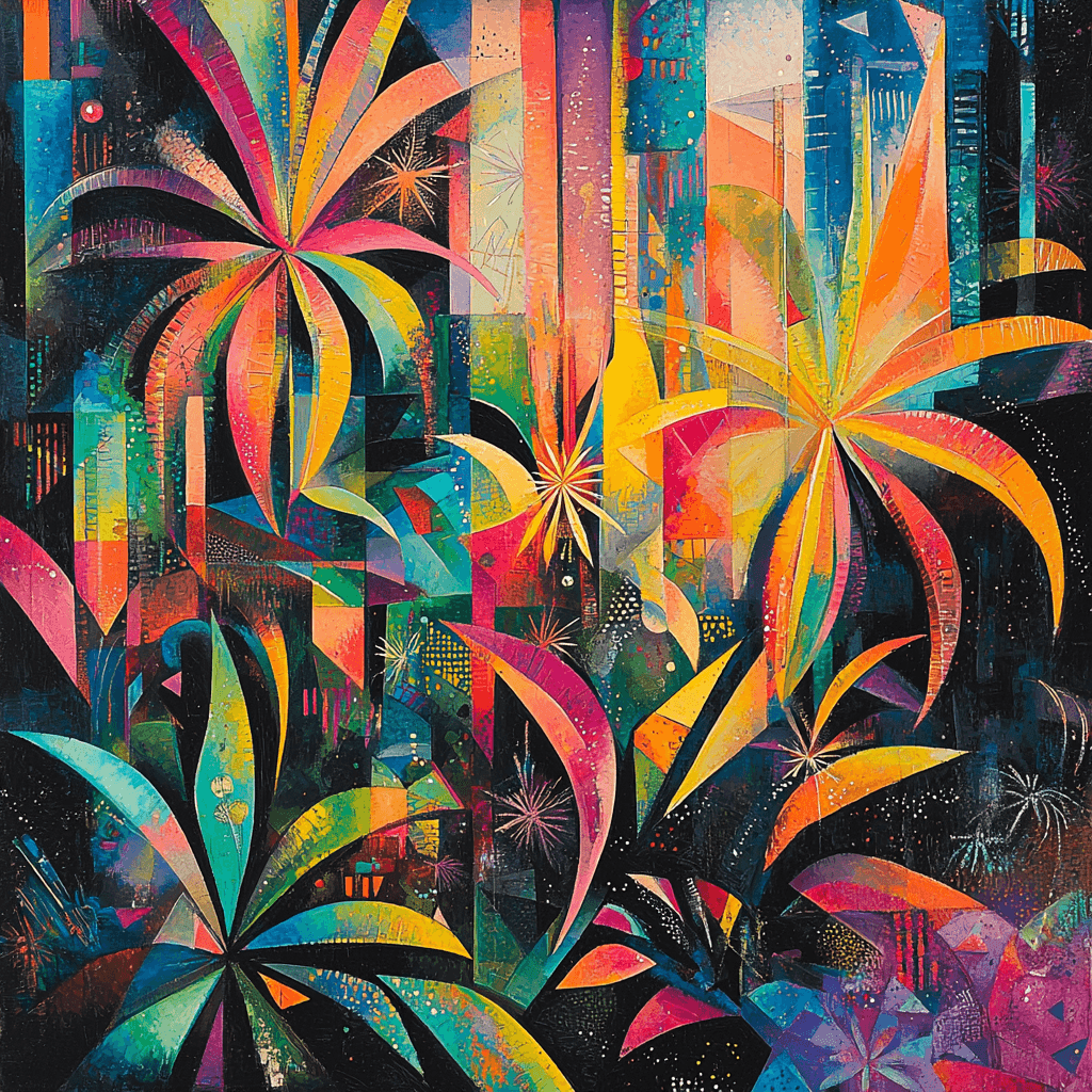 Wassily Kandinsky Inspired Expressionist Urban Jungle Paint By Numbers