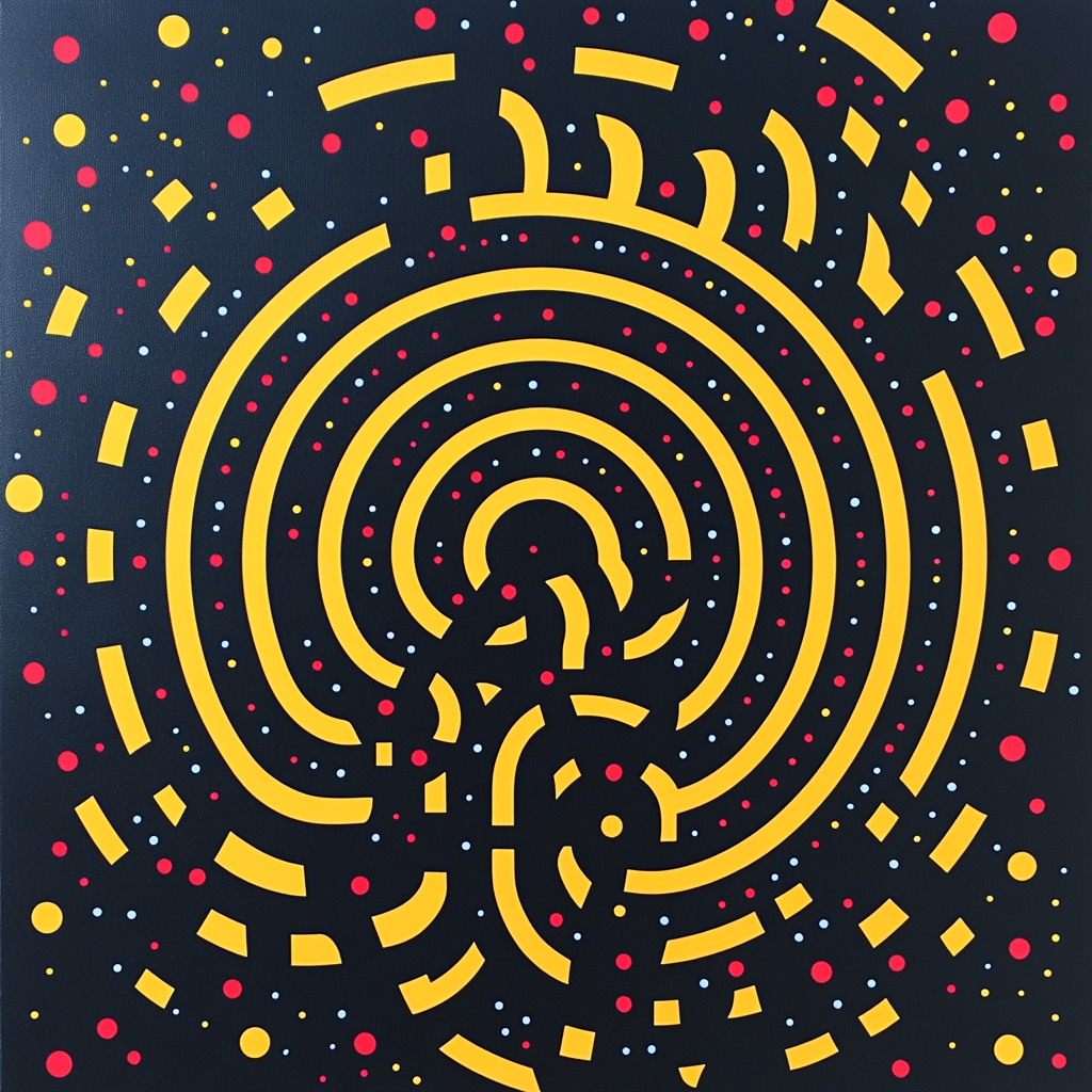 Yayoi Kusama Inspired Starlight Maze paint by numbers