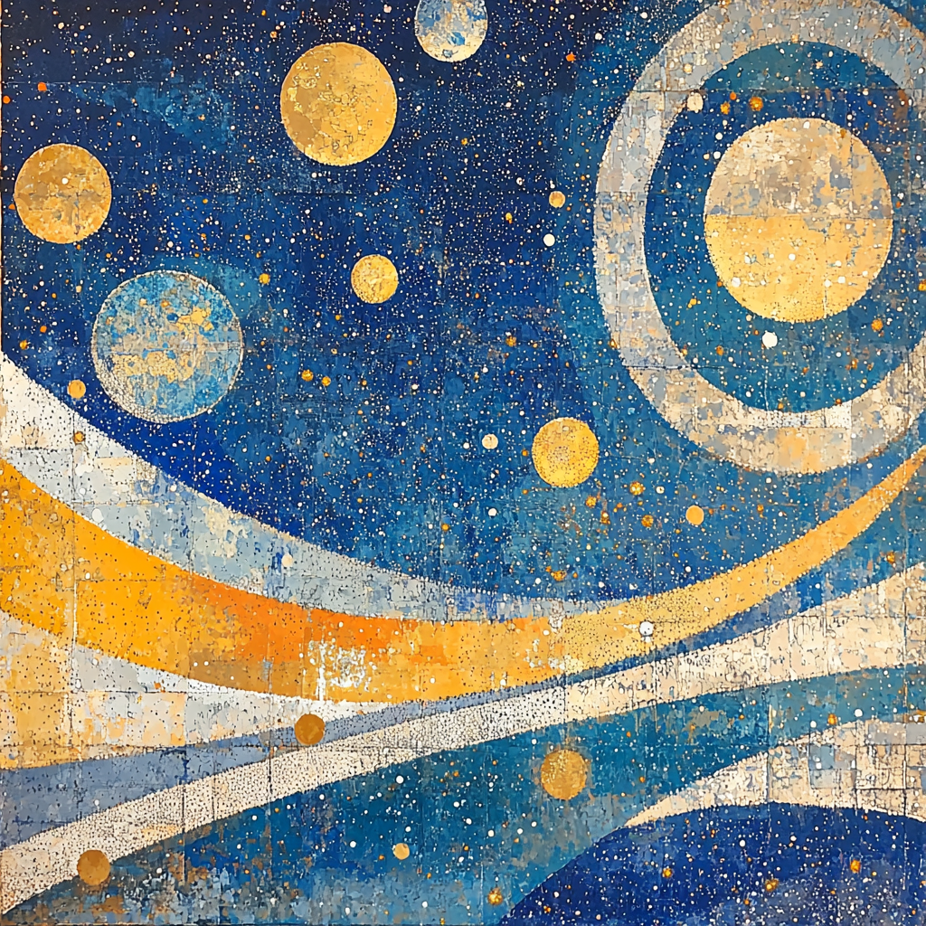 Georges Seurat Inspired Celestial Orbits Numbered Painting Kits