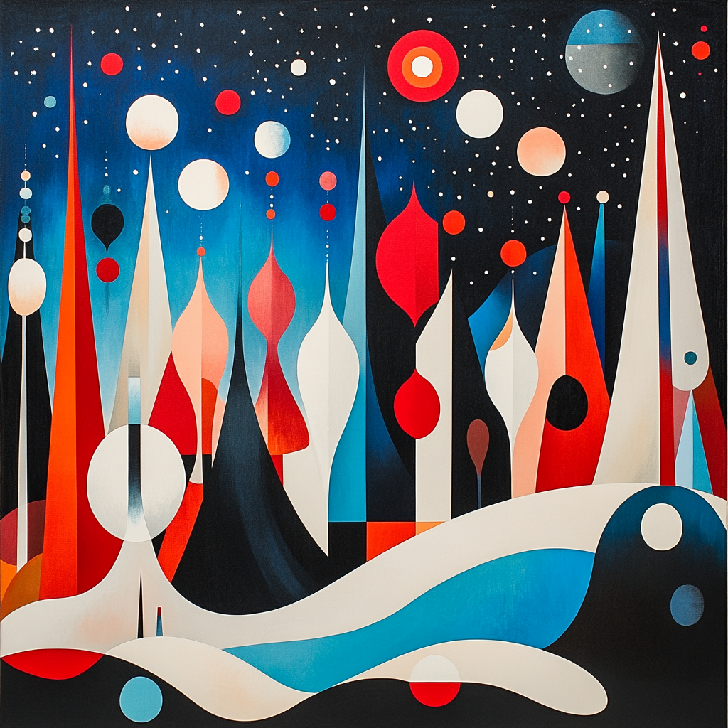 Miro Inspired Surreal Playground paint by numbers