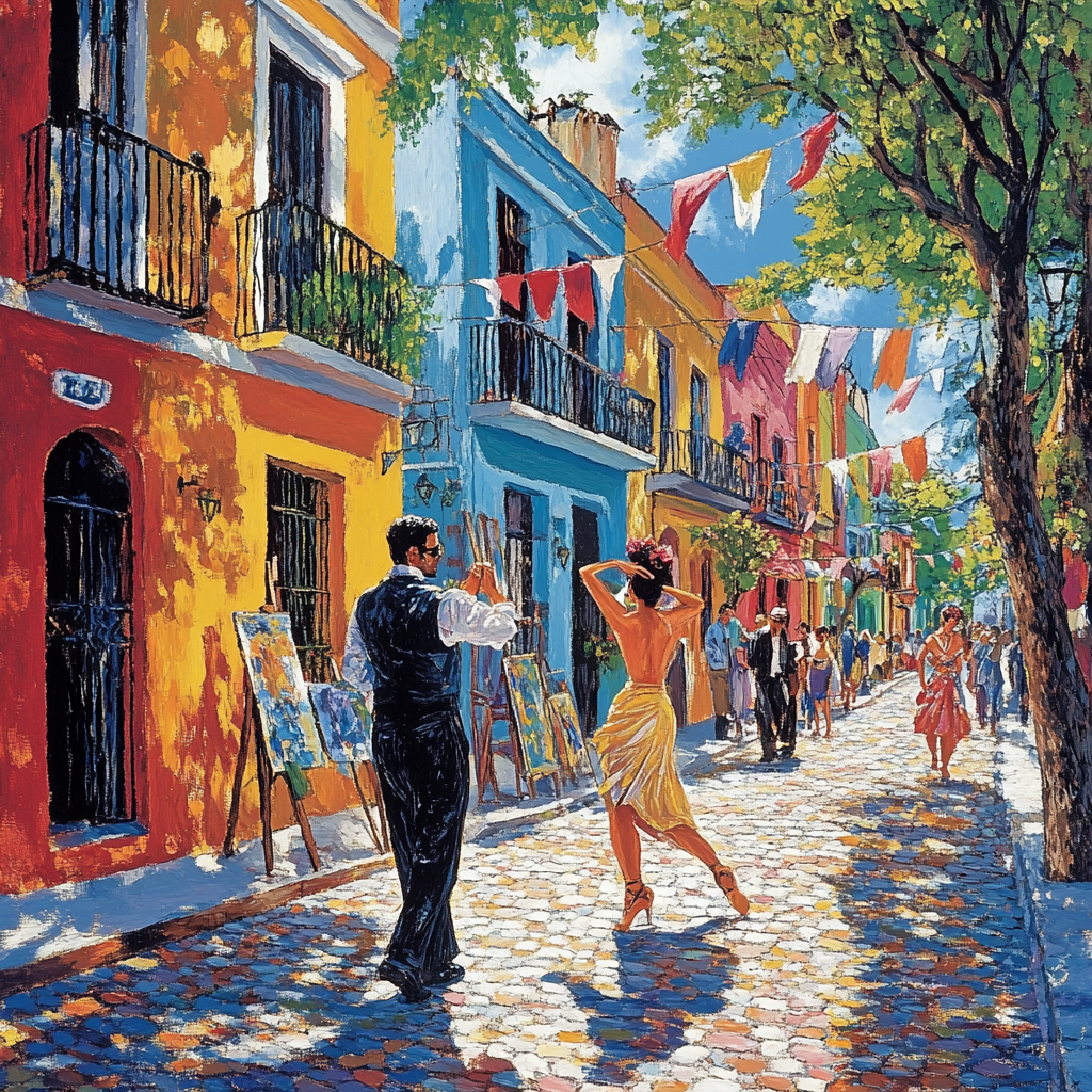 Caminito Color Street La Boca Buenos Aires Argentina Painting by numbers kit
