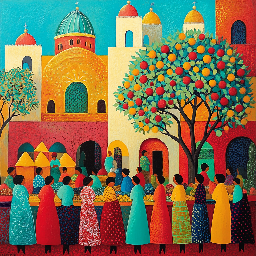 Matisse Inspired Market Day DIY paint by numbers