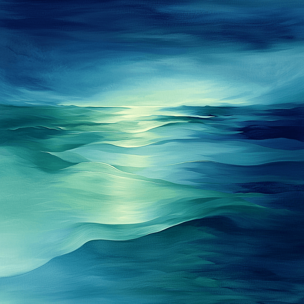 Max Ernst Inspired Waves Of Reflection Number Painting