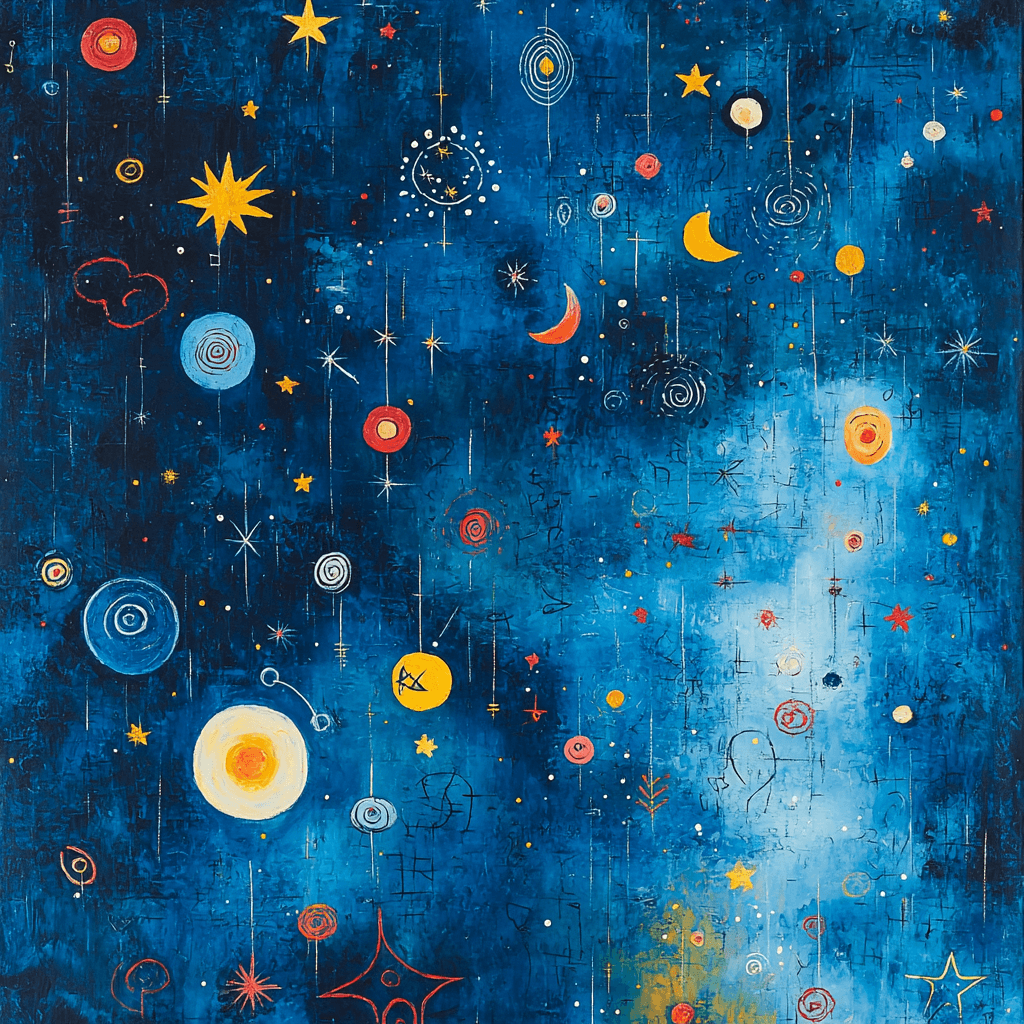 Joan Miró Inspired Ethereal Night Symphony DIY Paint By Numbers
