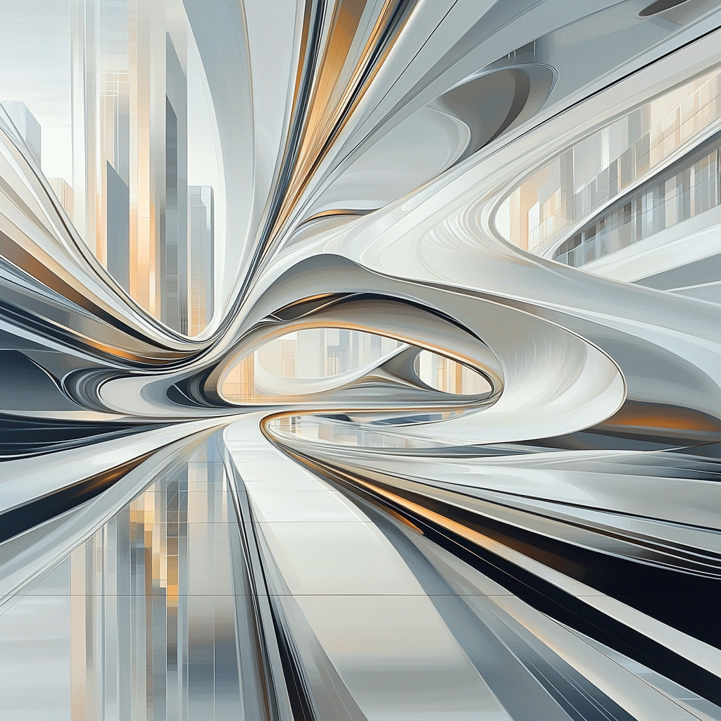 Zaha Hadid Inspired Contemporary Architectural Elegance Painting By Numbers Kit